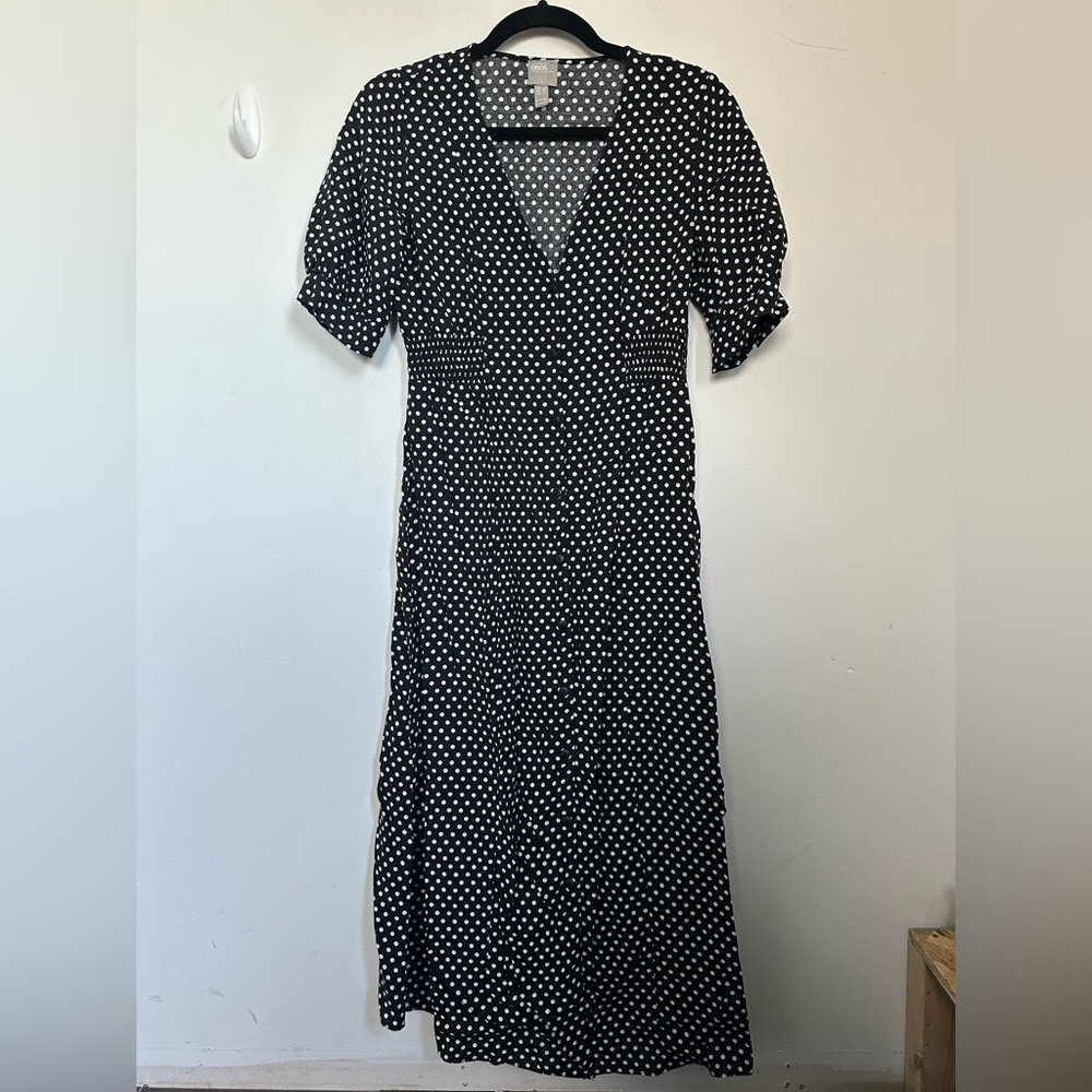 ASOS Black and White Polka Dot Dress